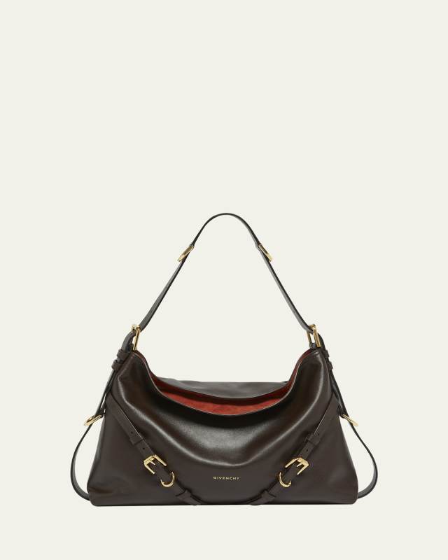 Voyou Medium Shoulder Bag in Shiny Leather